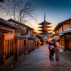 Traditional street in Kyoto, Japan