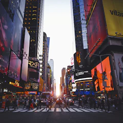 Times Square in New York at night